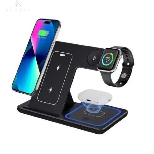 100W Foldable 3-in-1 Wireless Charging Station