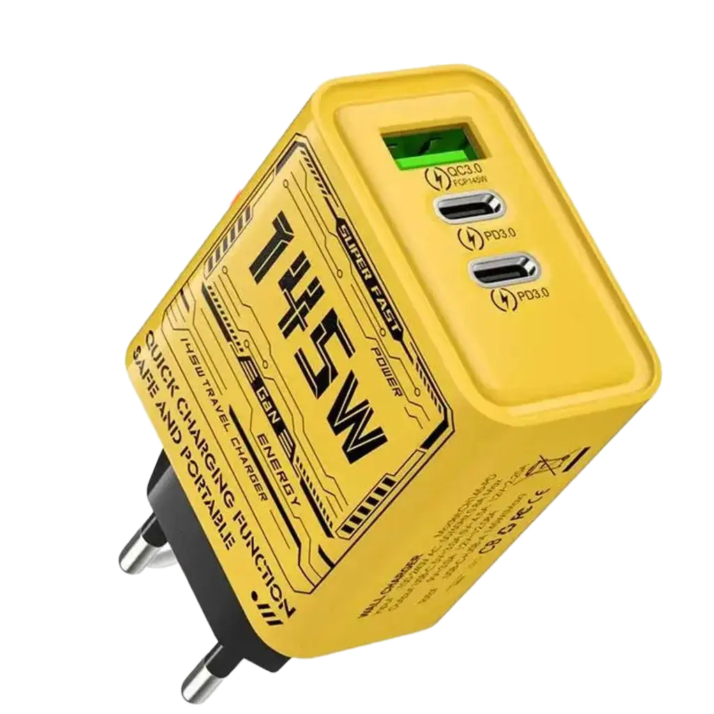 145W Triple Port Ultra-Fast Charging GaN Adapter