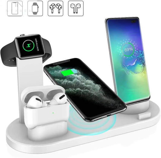 4-in-1 Wireless Charging Station for Apple Watch, iPhone, and AirPods Pro