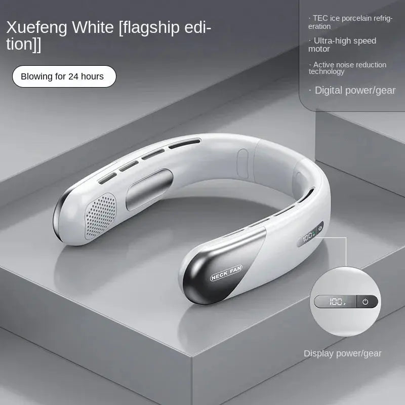 Portable Bladeless Neck Fan with 10,000mAh Battery