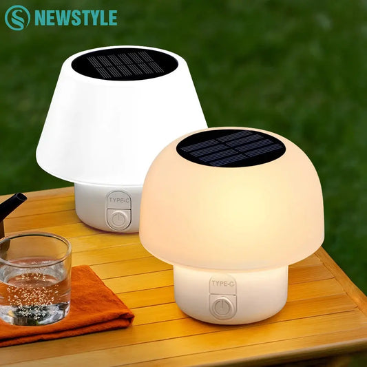 Solar Table Lamp for Indoor and Outdoor Use - 4 Adjustable Modes