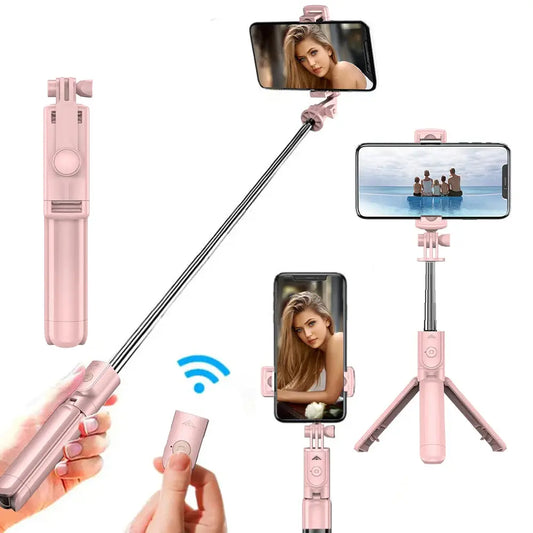 Wireless Selfie Stick Tripod with Built-in Light and Bluetooth Remote