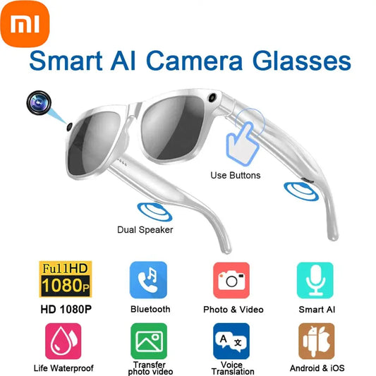 8K HD Smart Glasses: Advanced 100MP Camera, Bluetooth