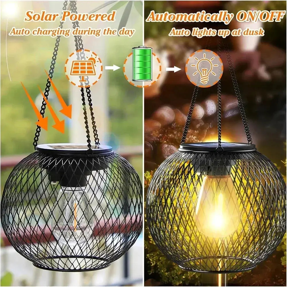 Outdoor Solar Lantern - Waterproof Hanging Lights