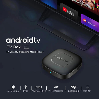 Android 13 Smart Home Theater TV Box - Allwinner H313 Quad-Core, 4K 