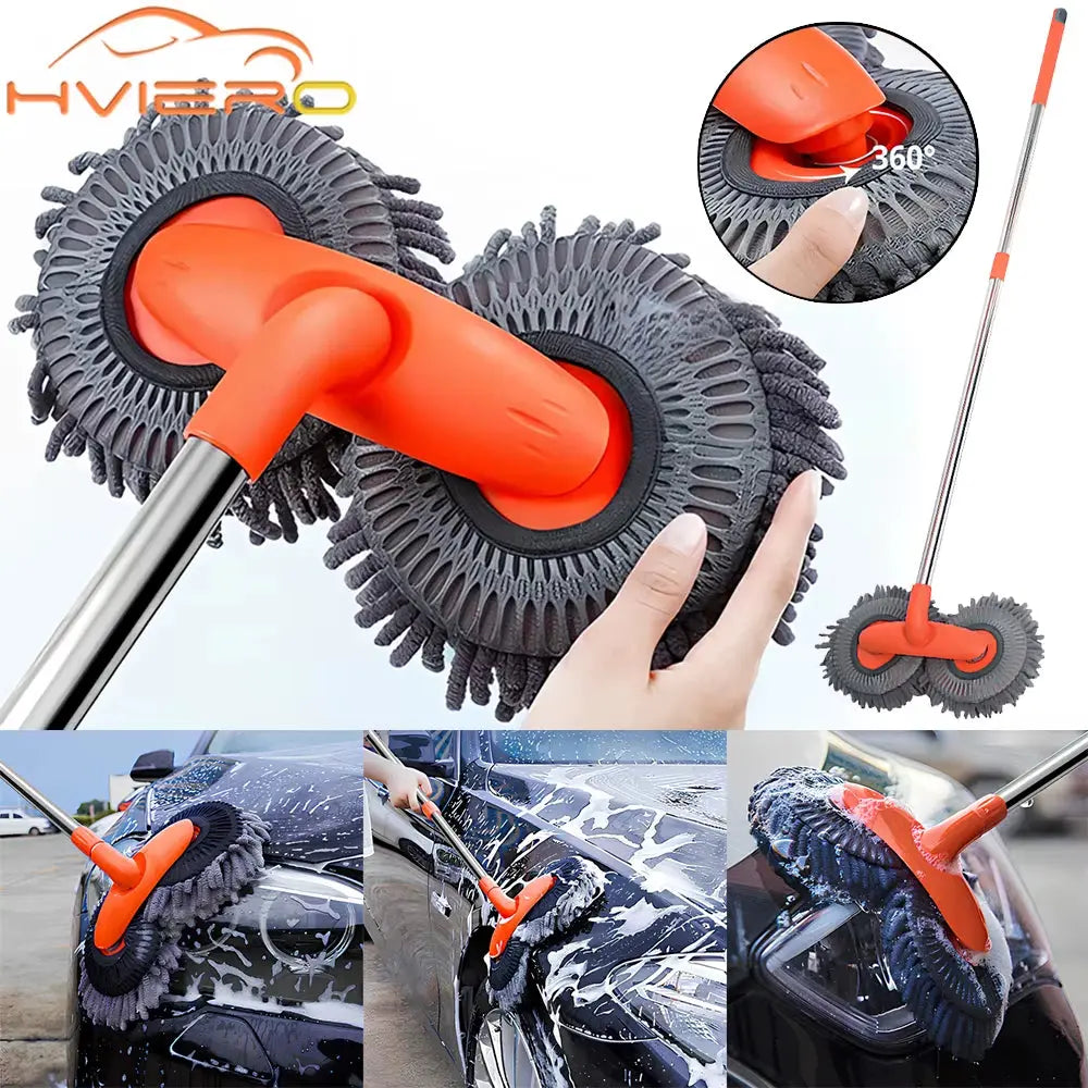 Multipurpose Car Cleaning Kit with Microfiber Brush, Mop, Sponge 