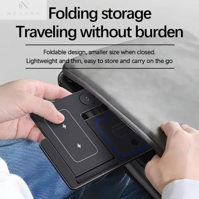 100W Foldable 3-in-1 Wireless Charging Station 