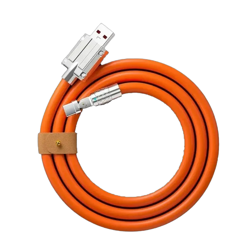 120W 7A USB Type-C Android Fast Charging Cable with 180-Degree Head 