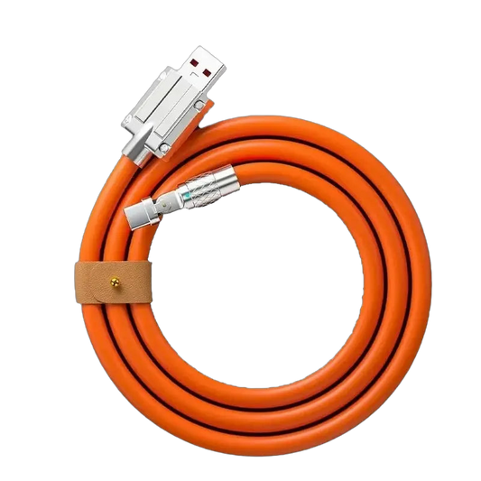 120W 7A USB Type-C Android Fast Charging Cable with 180-Degree Head 