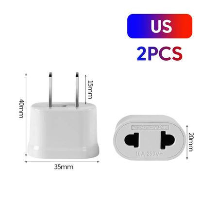 Universal Travel Power Plug Adapter US, EU, UK, and AU 