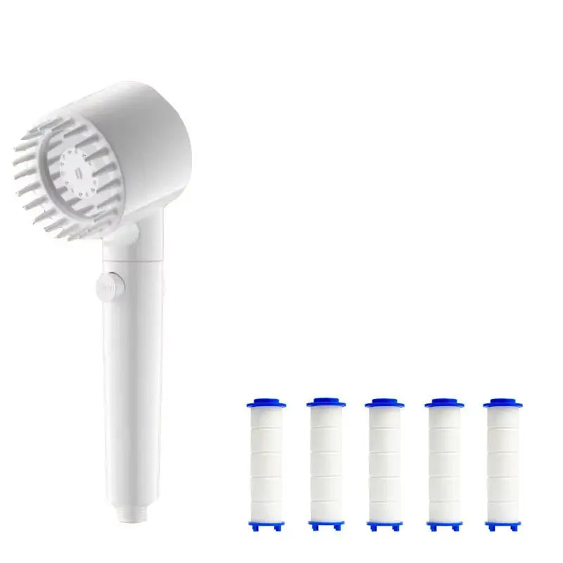 Three-Speed Adjustable Portable Showerhead Massage Function and Water Filter 