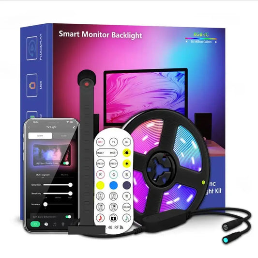 RGBIC LED TV Backlight Strip with Camera App Control and Music Sync 