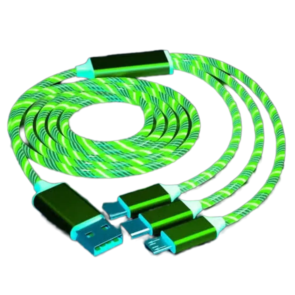 3-in-1 LED Glow Charging Cable Micro USB and Type-C 