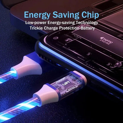 3-in-1 LED Glow Charging Cable Micro USB and Type-C 
