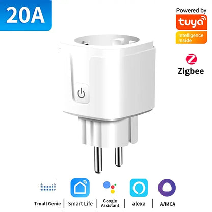 TUYA Smart Plug - WiFi/Zigbee 3.0 Socket with Voice Control and Energy Monitoring 
