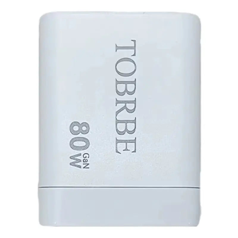 80W MAX GaN Fast Charger with Retractable Type-C Cable and Dual USB Ports 