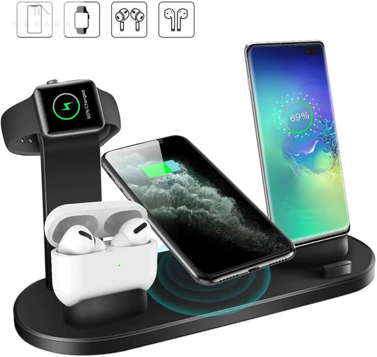 4-in-1 Wireless Charging Station for Apple Watch, iPhone, and AirPods Pro 