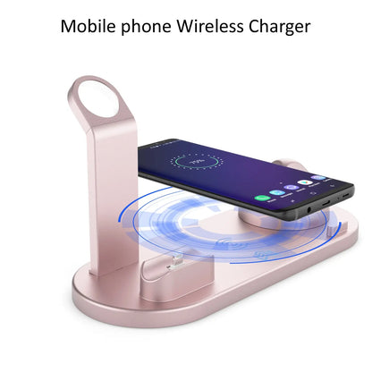 4-in-1 Wireless Charging Station for Apple Watch, iPhone, and AirPods Pro 