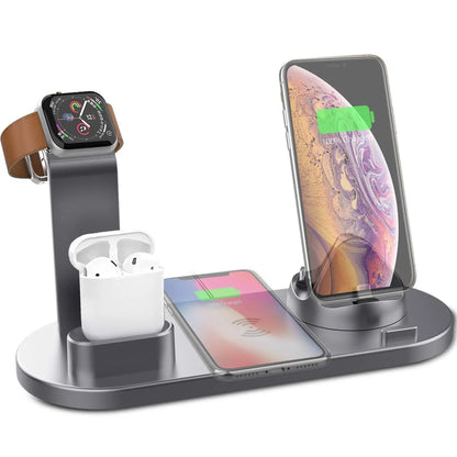 4-in-1 Wireless Charging Station for Apple Watch, iPhone, and AirPods Pro 