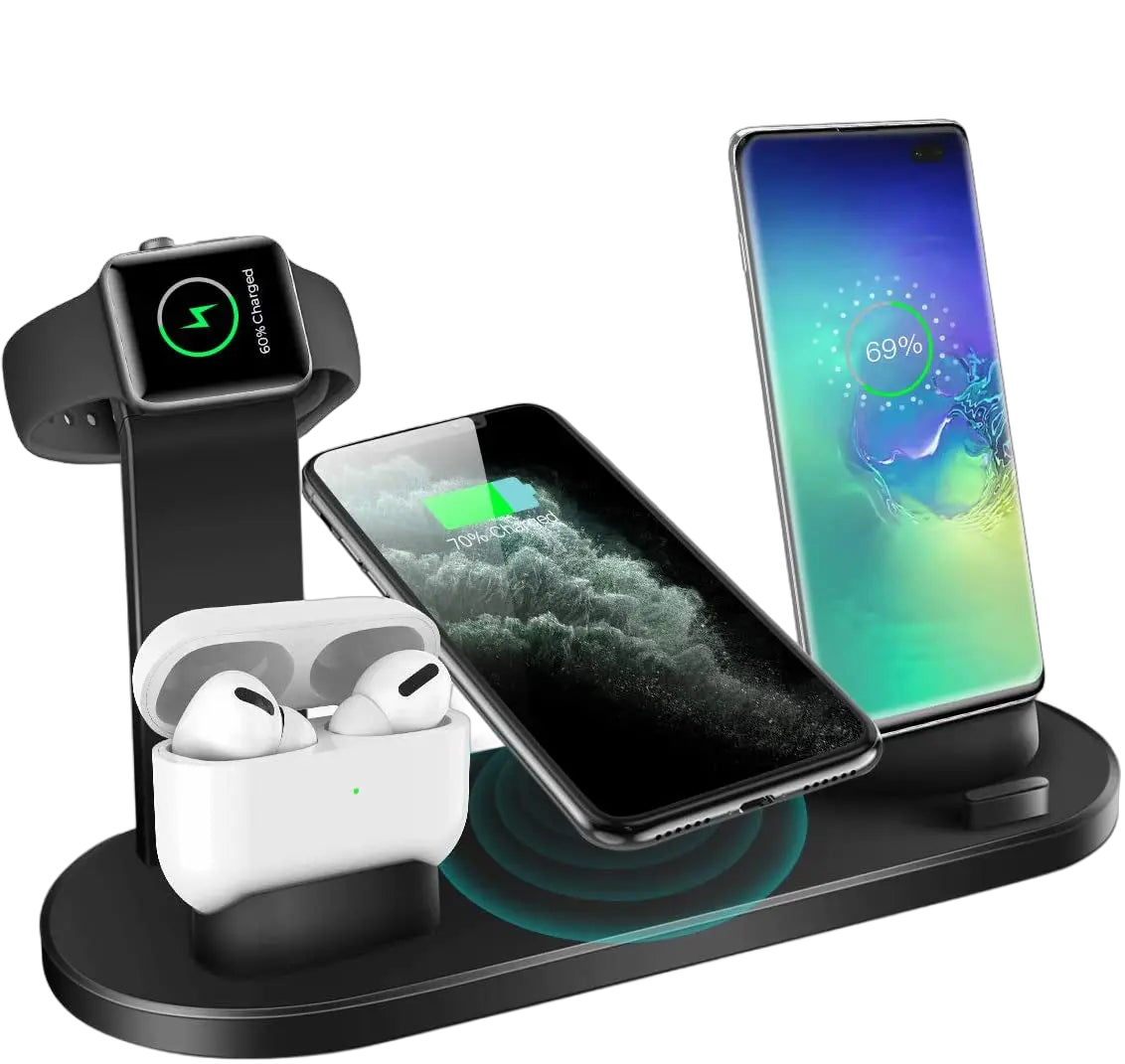 4-in-1 Wireless Charging Station for Apple Watch, iPhone, and AirPods Pro 