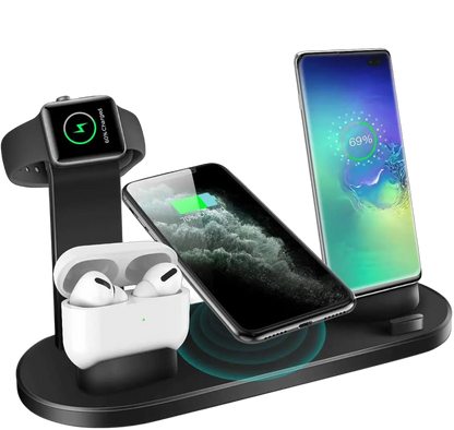4-in-1 Wireless Charging Station for Apple Watch, iPhone, and AirPods Pro 