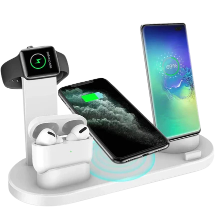 4-in-1 Wireless Charging Station for Apple Watch, iPhone, and AirPods Pro 