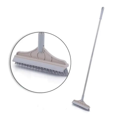 2-in-1 Rotating Floor Scrub Brush and Squeegee 