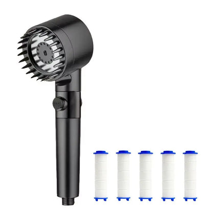 Three-Speed Adjustable Portable Showerhead Massage Function and Water Filter 