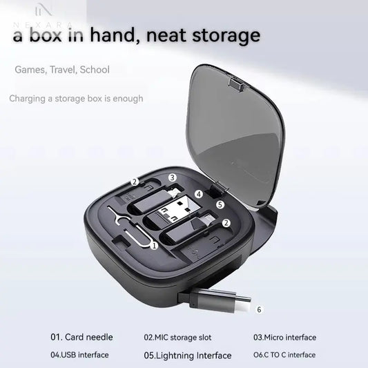 60W Retractable Data Cable Multi-Device 
