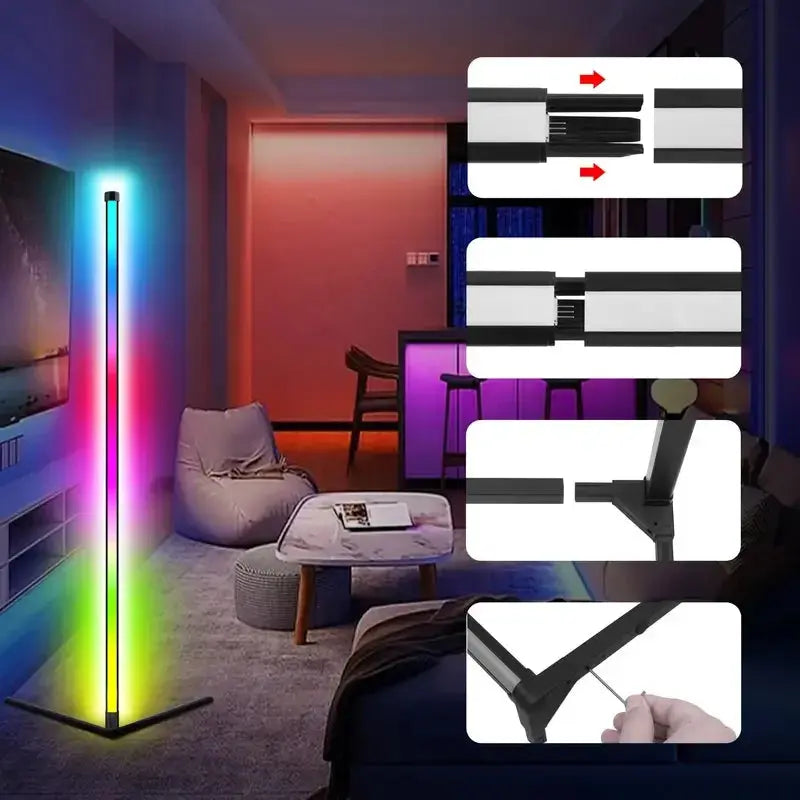 Smart RGB Floor Lamp with Music Sync and App Control 