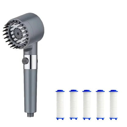 Three-Speed Adjustable Portable Showerhead Massage Function and Water Filter 
