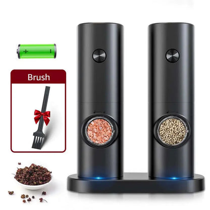 Electric Automatic Salt and Pepper Grinder Set with LED Light 