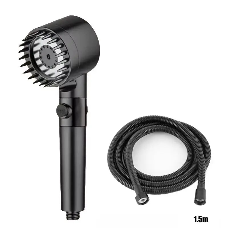 Three-Speed Adjustable Portable Showerhead Massage Function and Water Filter 