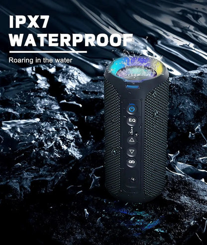 Powerful 40W Portable Bluetooth Speaker with Deep Bass, Waterproof 