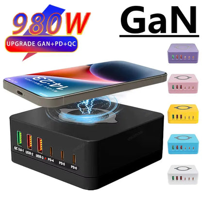 980W GaN Wireless Charging Station 