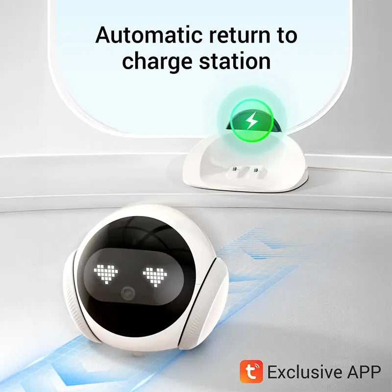 5G WiFi 2K Smart Robot Pet Camera with Laser Engagement, Auto Charging, and Obstacle Avoidance 