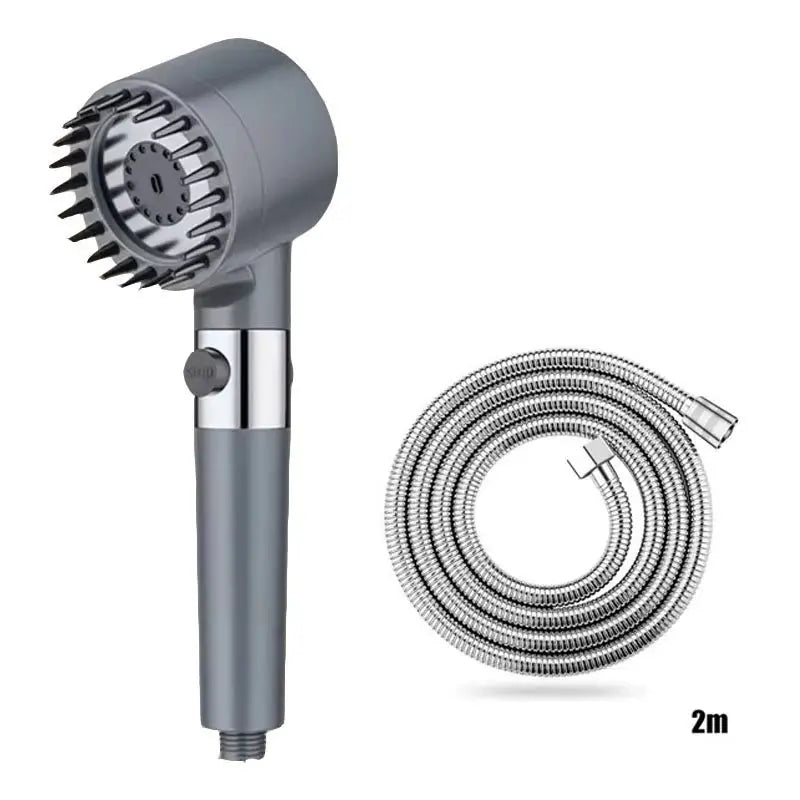 Three-Speed Adjustable Portable Showerhead Massage Function and Water Filter 