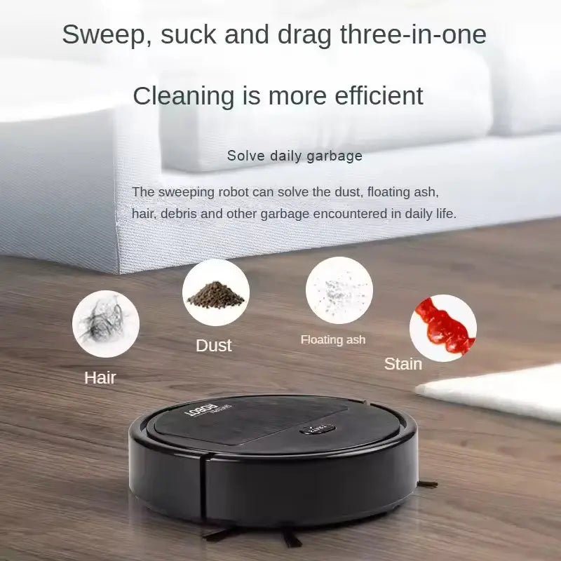 3-in-1 Rechargeable Mini Vacuum Cleaner Robot 