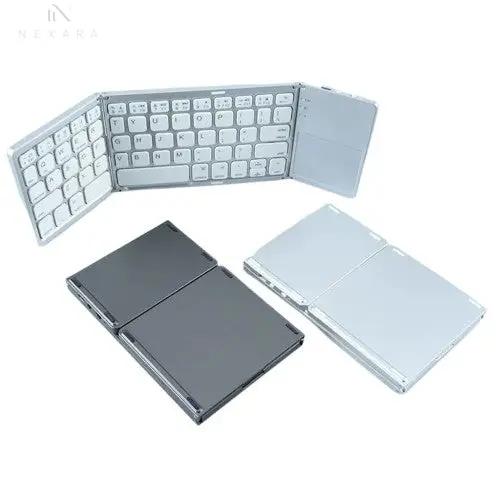 Bluetooth-Compatible Foldable Tablet Keyboard with Touchpad 