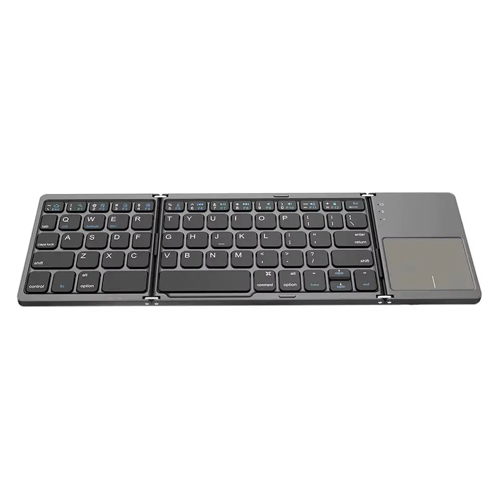 Bluetooth-Compatible Foldable Tablet Keyboard with Touchpad 