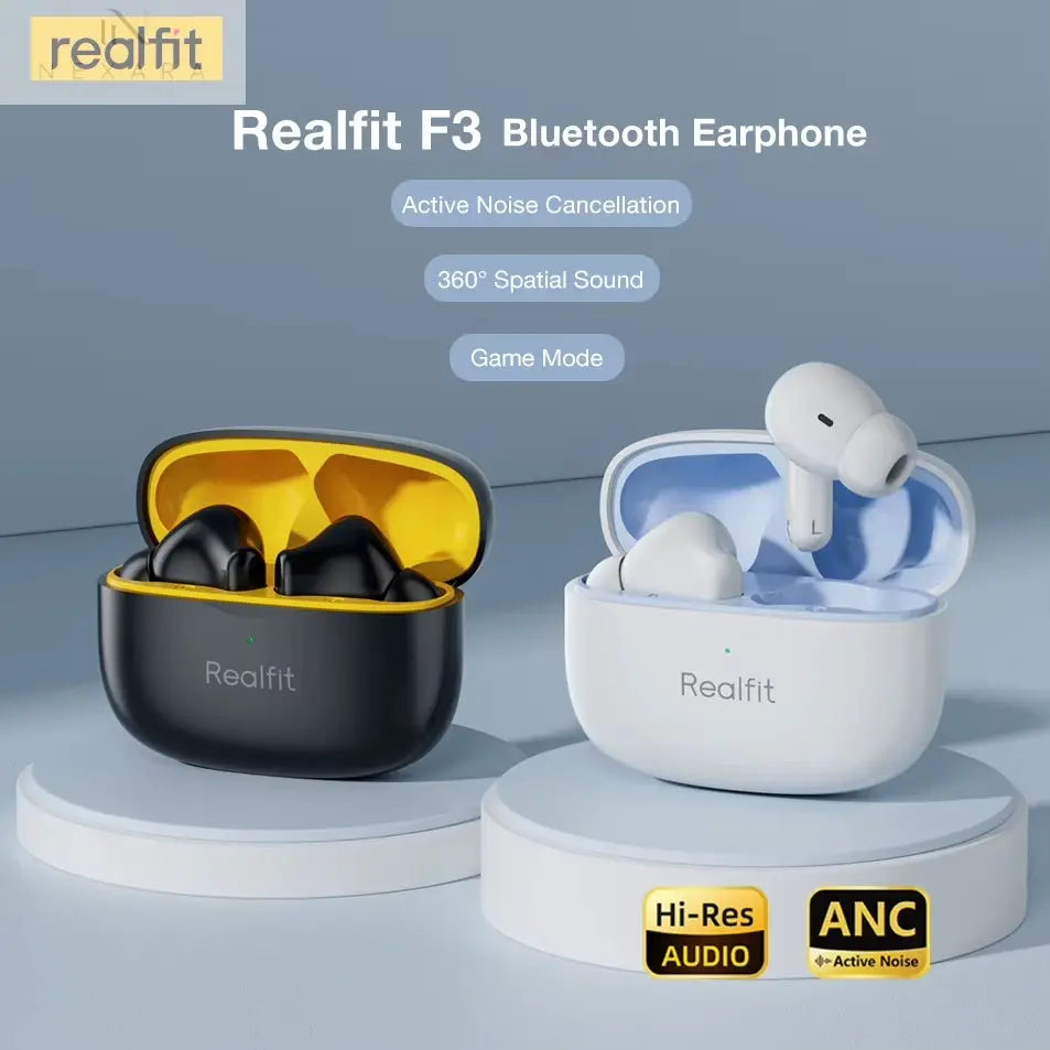 F3 Premium Active Noise Cancelling Bluetooth Earphones 