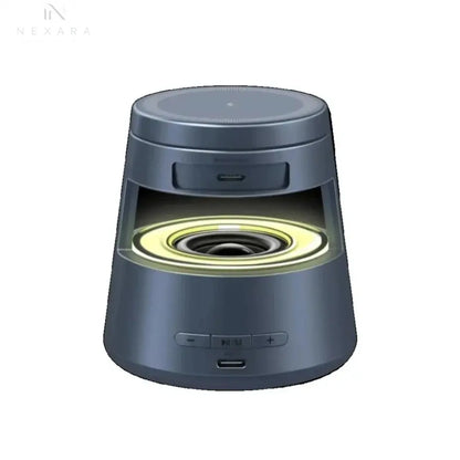 Magnetic 5-in-1 Wireless Charging Stand with LED Night Light and Bluetooth Speaker 