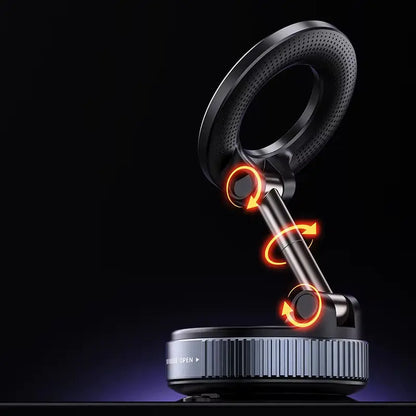 Magnetic Suction Cup Car Phone Holder - 360° Rotatable and Foldable 