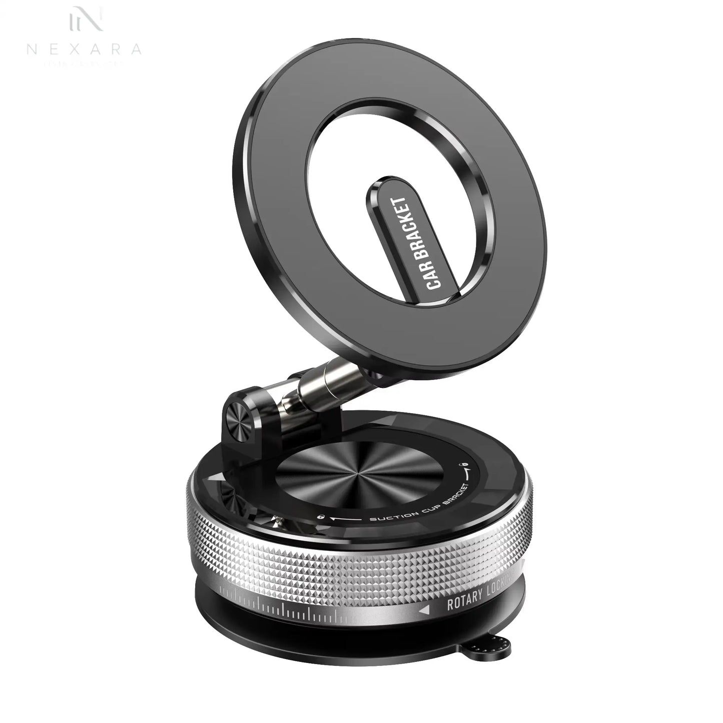 Magnetic Suction Cup Car Phone Holder - 360° Rotatable and Foldable 