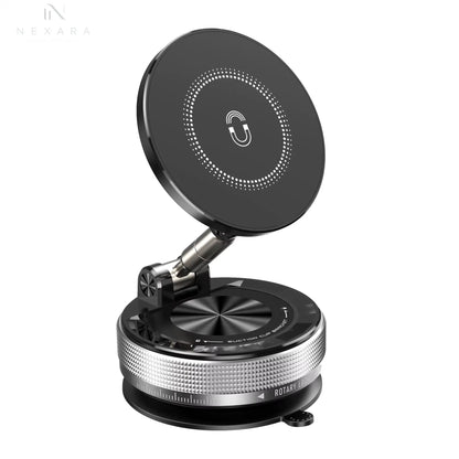 Magnetic Suction Cup Car Phone Holder - 360° Rotatable and Foldable 
