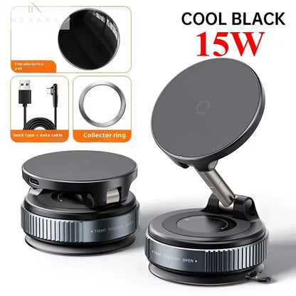 Magnetic Suction Cup Car Phone Holder - 360° Rotatable and Foldable 