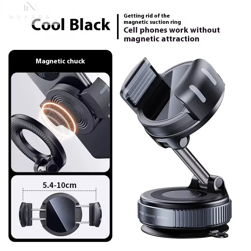 Magnetic Suction Cup Car Phone Holder - 360° Rotatable and Foldable 