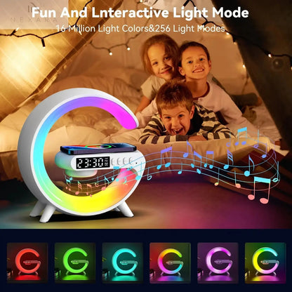 Multifunctional Bluetooth Speaker with RGB Night Light and 15W Wireless Charging 