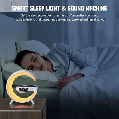 Multifunctional Bluetooth Speaker with RGB Night Light and 15W Wireless Charging 