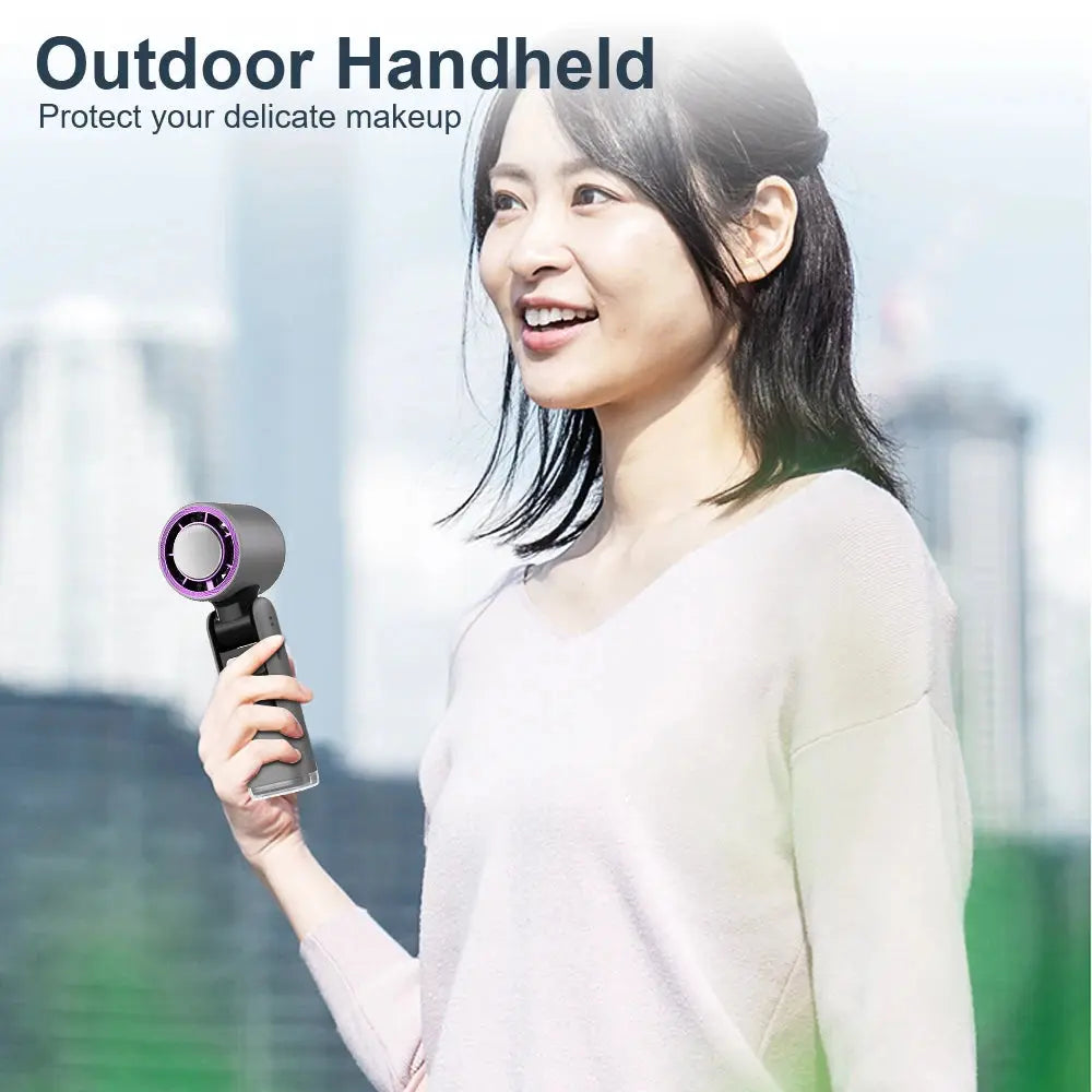 Portable 3-in-1 Handheld Fan with Ice Cooling 